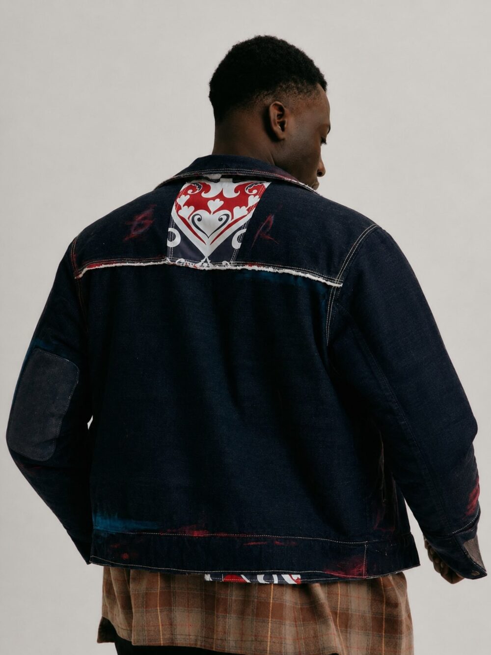 Embroidered denim — back